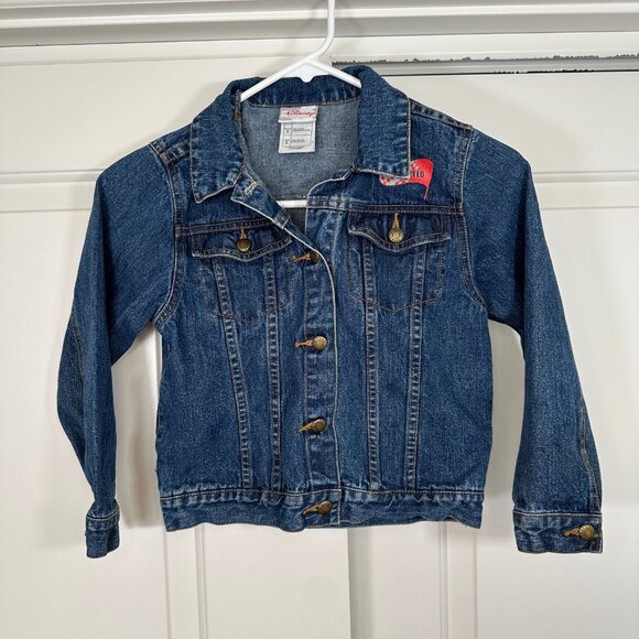 Disney Pixar Cars Lightning McQueen Denim Jacket Small - Picture 10 of 12